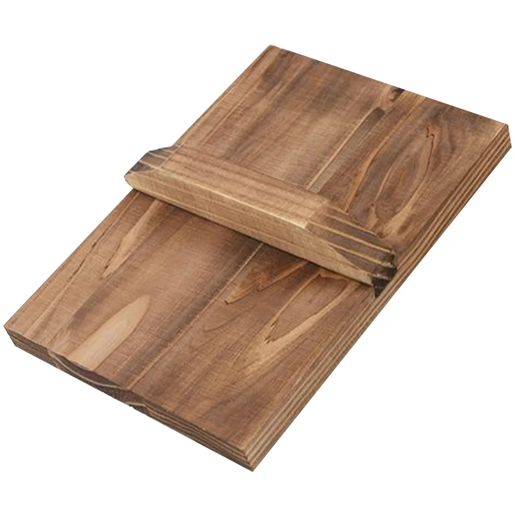 

Cooking Stove Household Pot Cover Flat Bottom Pan Lid Anti Oil Splashing Japanese Wooden Kitchen