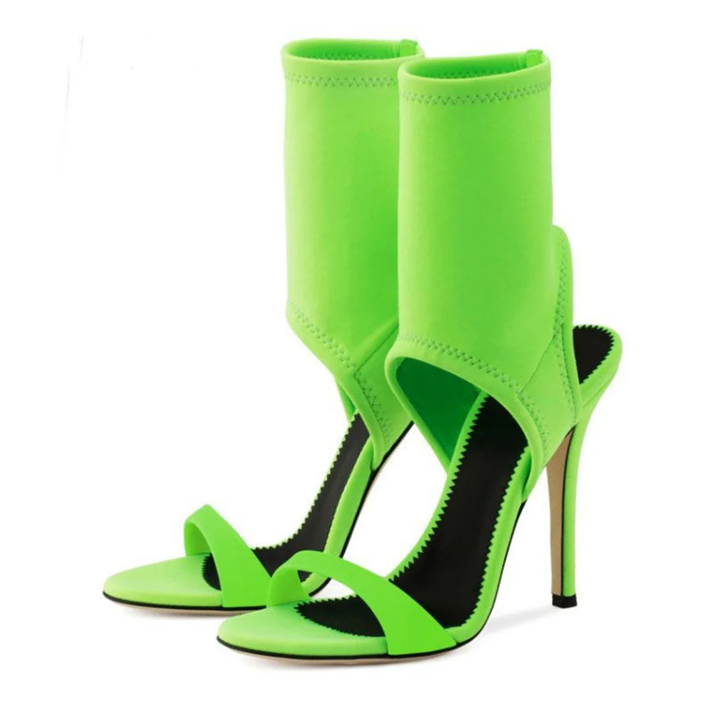 

2023 Summer New Fashion Women's High Stiletto Heel Round Toe Open Toe Sandals Catwalk shows Cool Boots