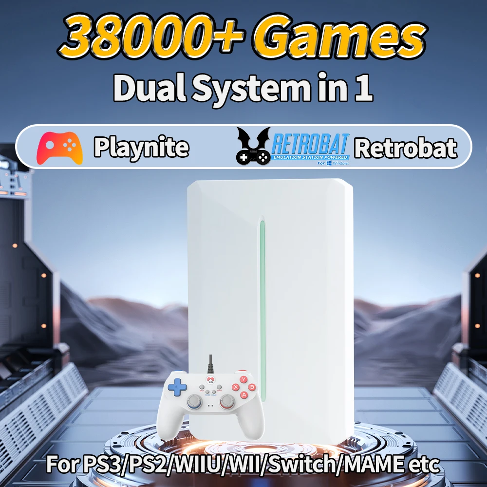 Внешний игровой жесткий диск Playnite и Retrobat OS на 500 ГБ с более 38000+ играми AAA/Retro для