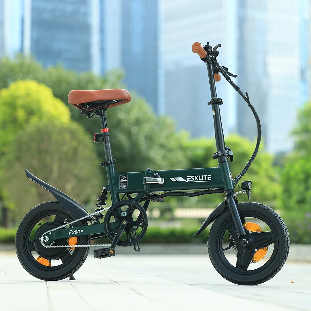 Фото ESKUTE Ebike Электрический велосипед Складной 14-дюймовый складной электрический велосипед 250 Вт Складной электрический велосипед №5
