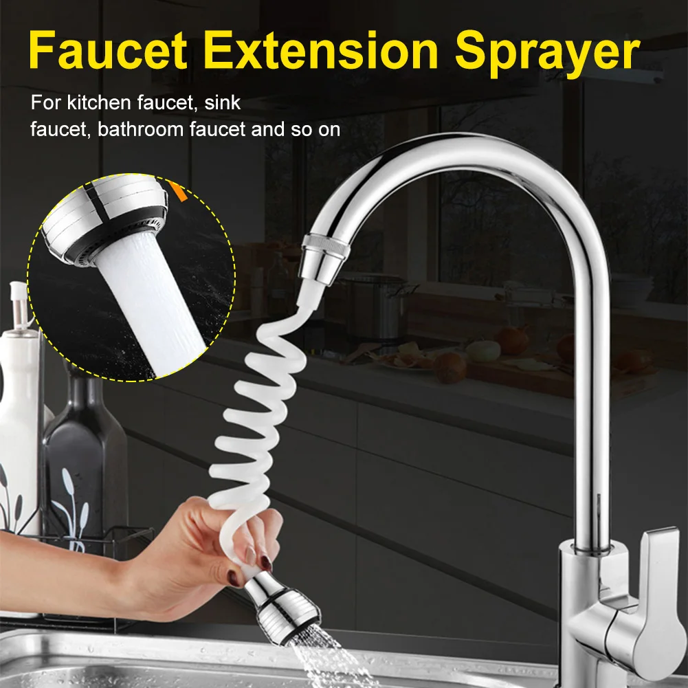 

Adjustable Kitchen Faucet Extension 360° Rotatable Tube Bathroom Extension Water Tap Water Filter Foam Kitchen Faucet Accessorie