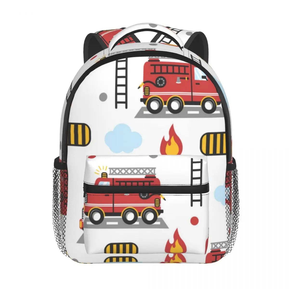 Children Bag Firetruck With Fire Cartoon Kids Bag Kindergarten Preschool Backpack for Boys Girls 3-4-6 Years Old