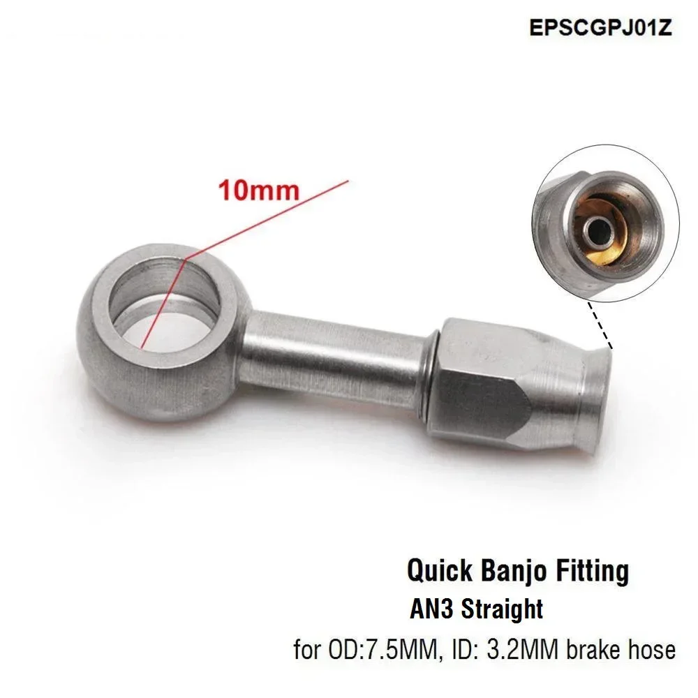 HUB Sports 1 шт. AN3 из нержавеющей стали, прямые/45/90/180 градусов, поворотные наконечники тормозного шланга, фитинги для автомобиля, авто мотоцикла EPSCGPJ