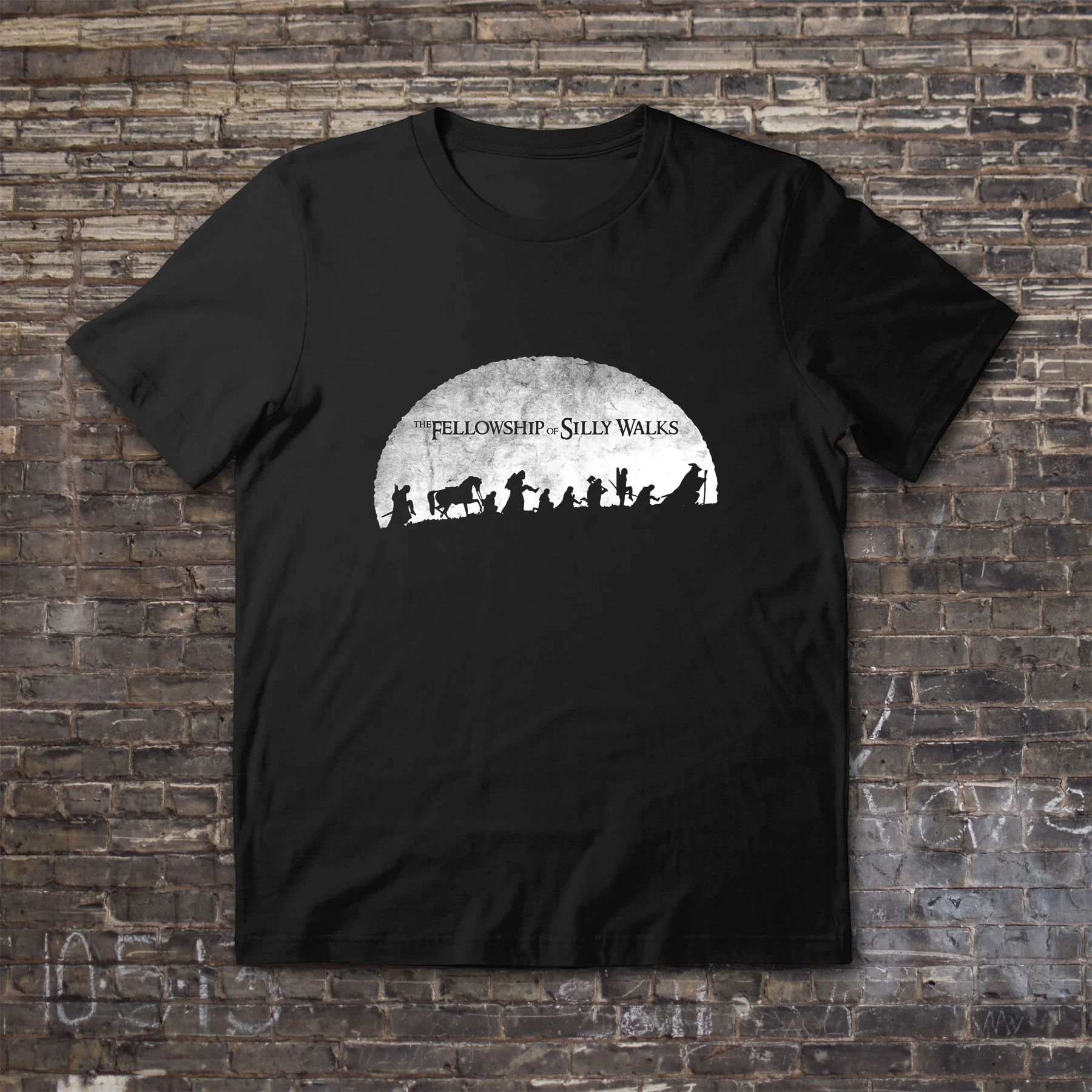 

Amazing Male T Shirt Casual Oversized Essential The Fellowship of Silly Walks T-shirt Men T-shirts Graphic Short Sleeve S-3XL