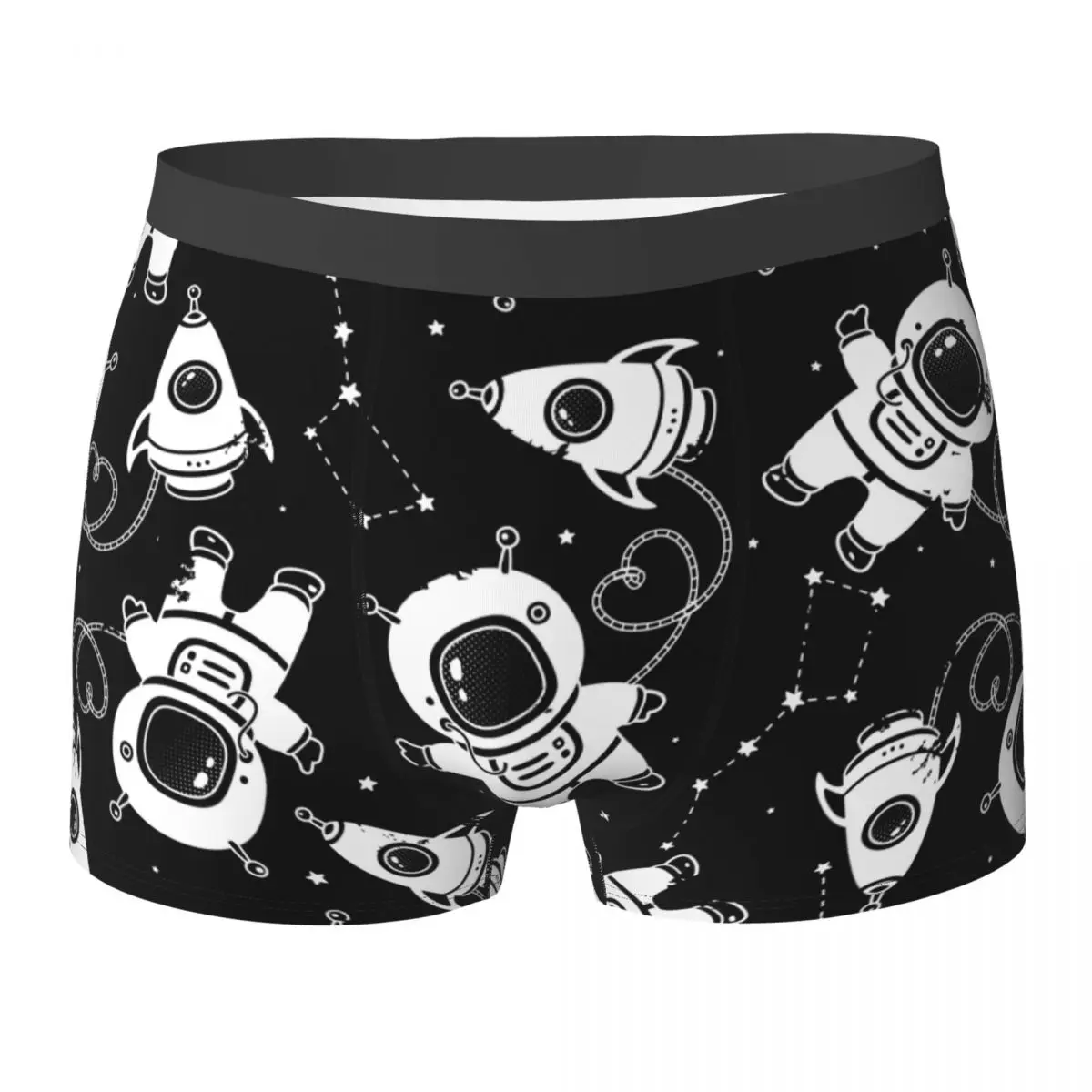 

Mens Boxer Sexy Underwear Cosmonaut Underpants Male Panties Pouch Short Pants