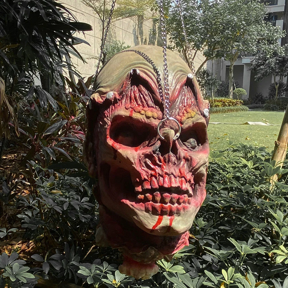 

Head Pendant Halloween Outdoor Decorations Decapitated Prop Emulsion Scary