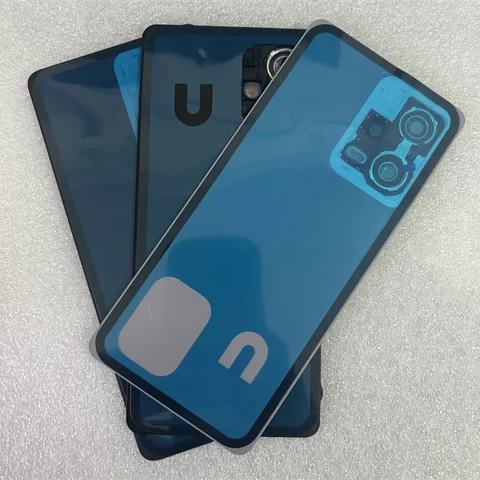 Для Xiaomi Redmi Note 12 Pro 5G крышка батарейного отсека задняя 3D стеклянная панель задний корпус чехол с объективом камеры запасные части