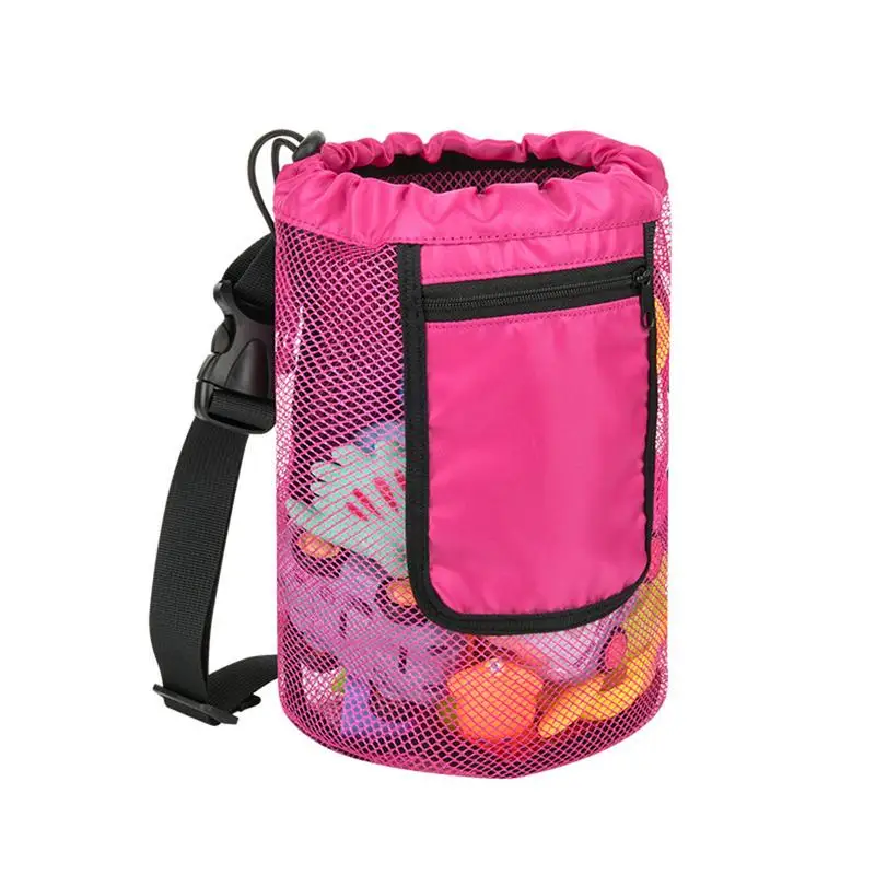 

Outdoor Beach Shell Bag Outdoor Portable Shell Collecting Bag Summer Mesh Beach Bags With Adjustable Carrying Strap For Girls