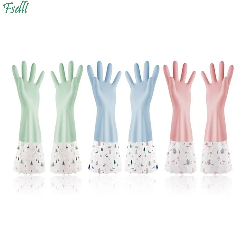 Перчатки из ПВХ и латекса плюшевые перчатки с длинным рукавом водонепроницаемые