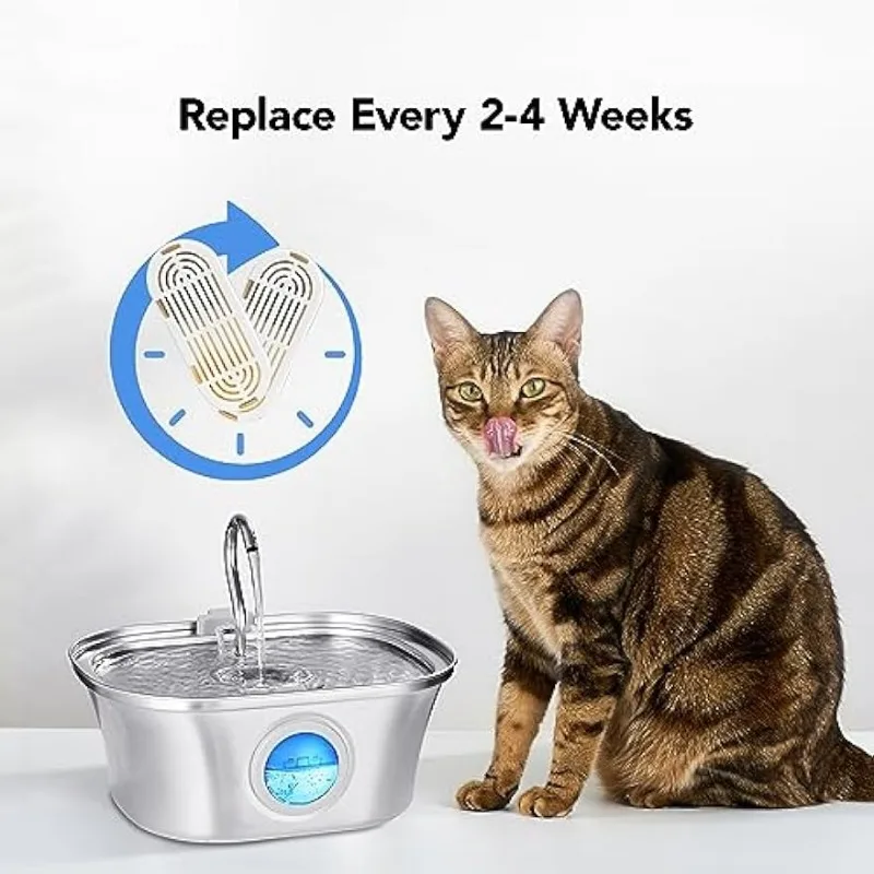 Замена 3 фильтра губки фильтры для 108 унций/3. 2л из нержавеющей стали кошка фонтан