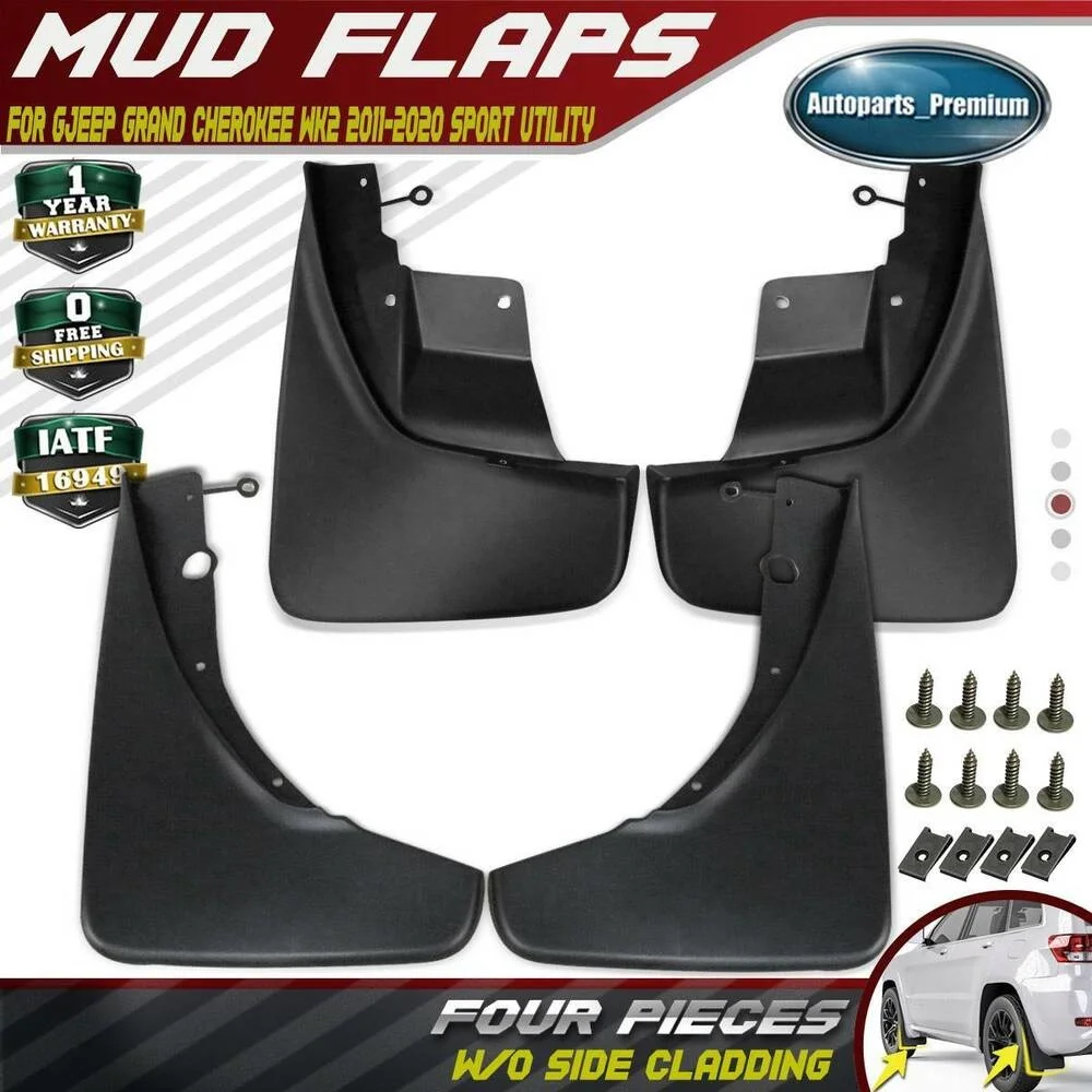 

Mud Flaps Splash Guards for Jeep Grand Cherokee WK2 11-20 Front & Rear Set of 4
