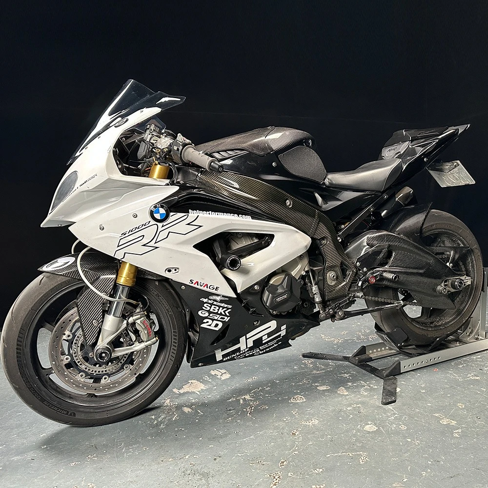 Фото Для мотоциклов BMW S1000R/RR 2019-2024, M1000R/RR, HP4: Защитный слайдер для переднего и заднего колеса, рамы, оси и вилки (протектор от падений) №2