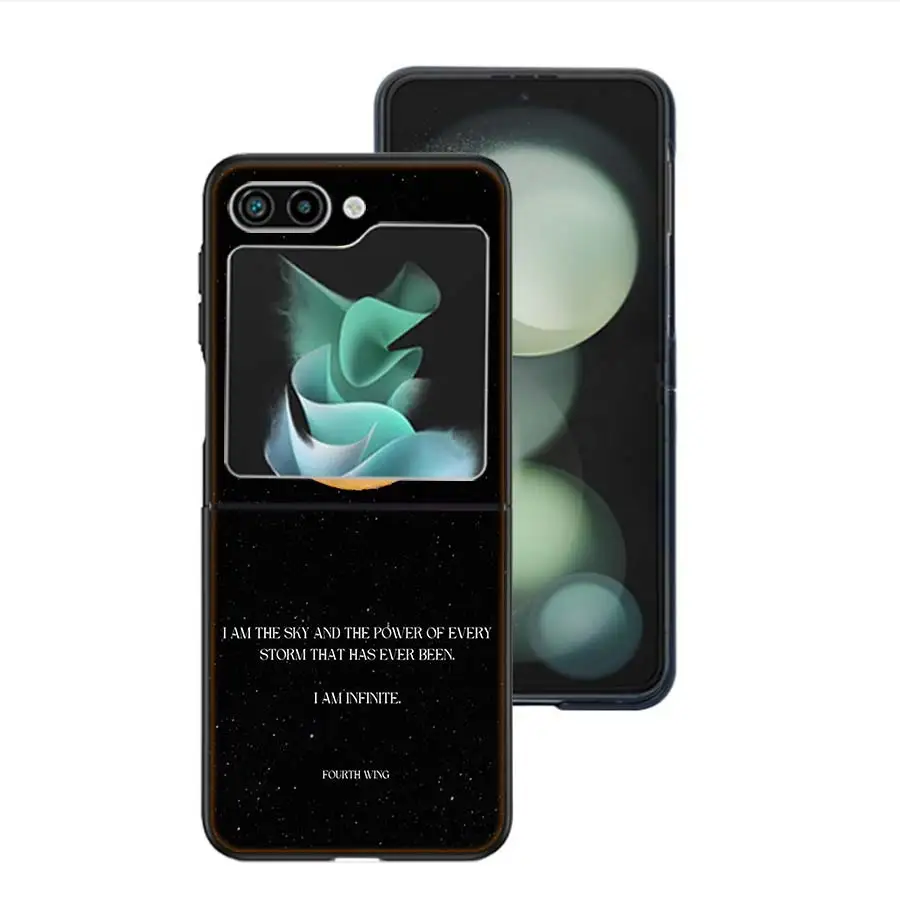 Прозрачный чехол для телефона F-Fourth W-Wing Dragon Samsung Galaxy Z Flip6 5G Flip5 Flip4 3 Flip Black Cover Coque Hard PC