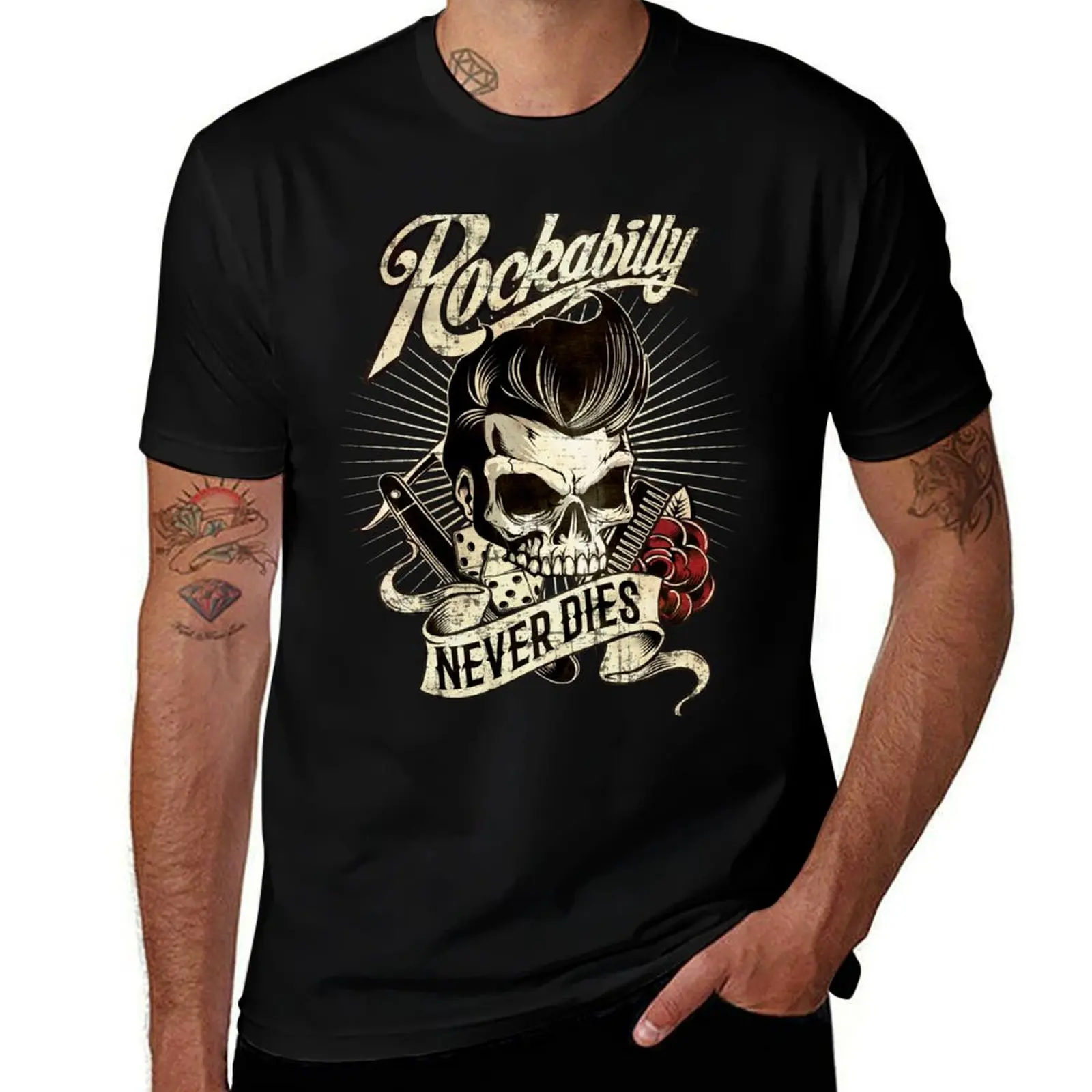 Мужская мешковатая футболка Rockabilly