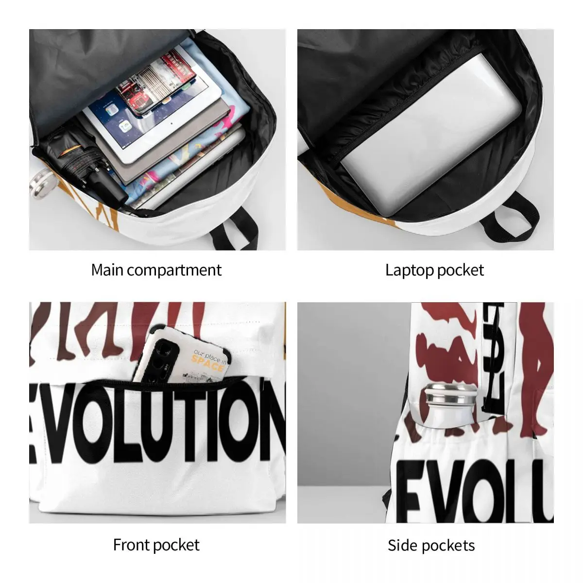Climbing Evolution Backpack Women Sports Big Backpacks Polyester Fun High School Bags Outdoor Style Custom Rucksack images - 6