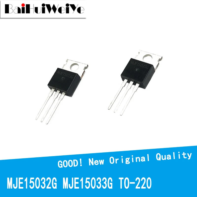 10 шт./лот 5 пар MJE15033G MJE15032G MJE15033 MJE15032 TO-220 Новый и оригинальный чипсет IC MOSFET MOSFT TO220