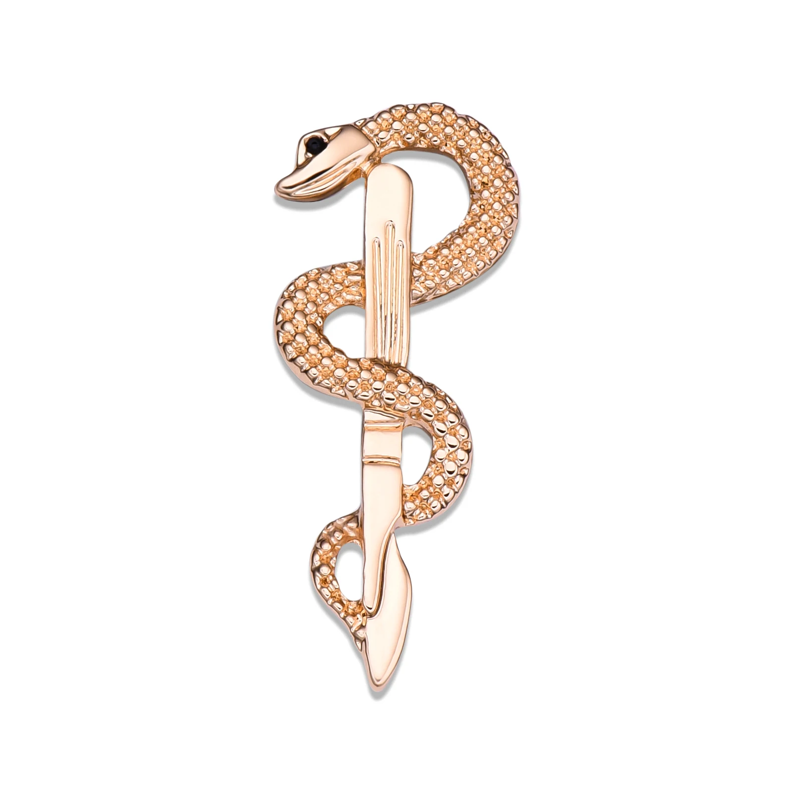 

Surgeon Caduceus Medical Brooch Pins Snake Stick Scalpel Trendy Lapel Medicine Jewelry Accessories for Doctors Nurses