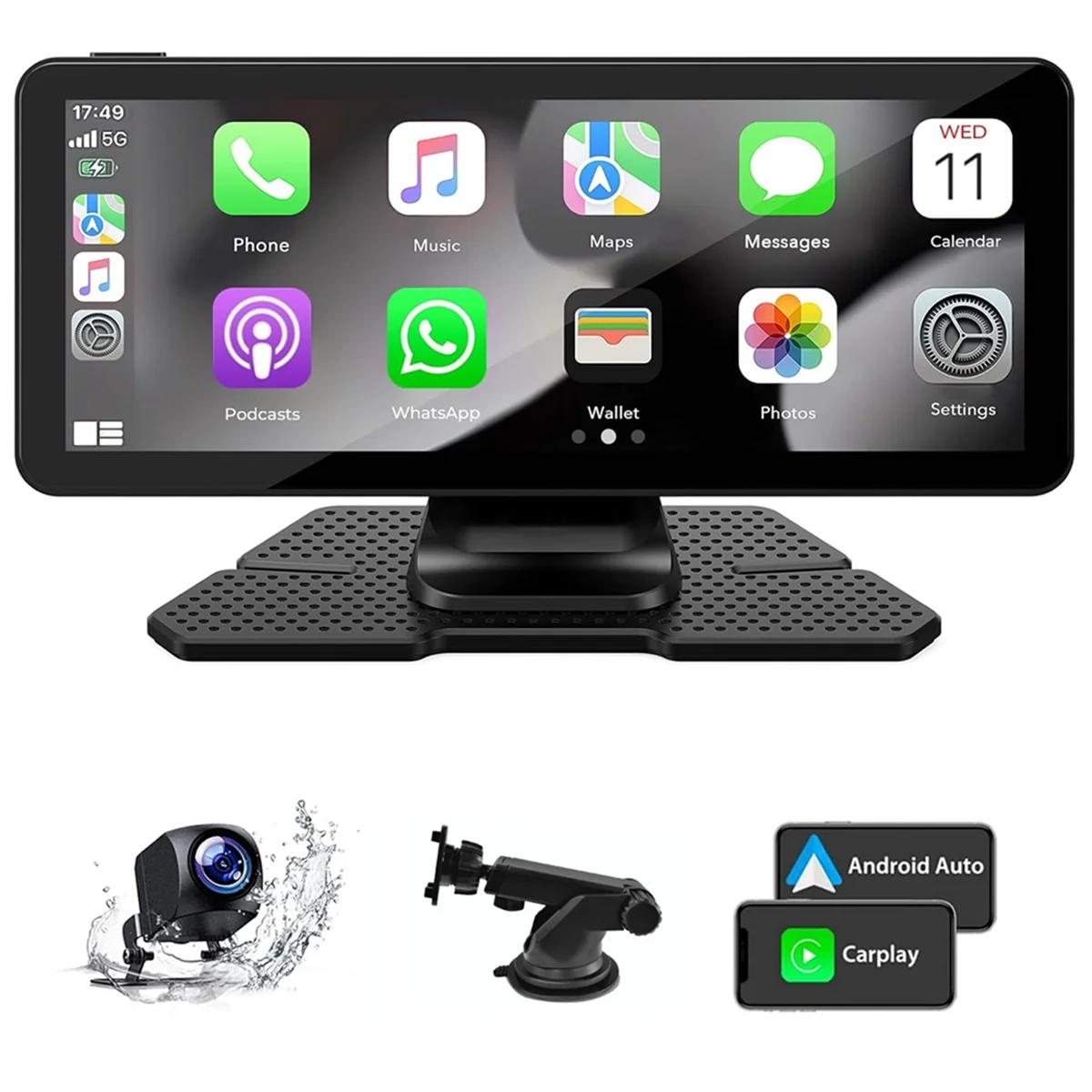 Беспроводная портативная автомобильная стереосистема Carplay сенсорный экран 6 86
