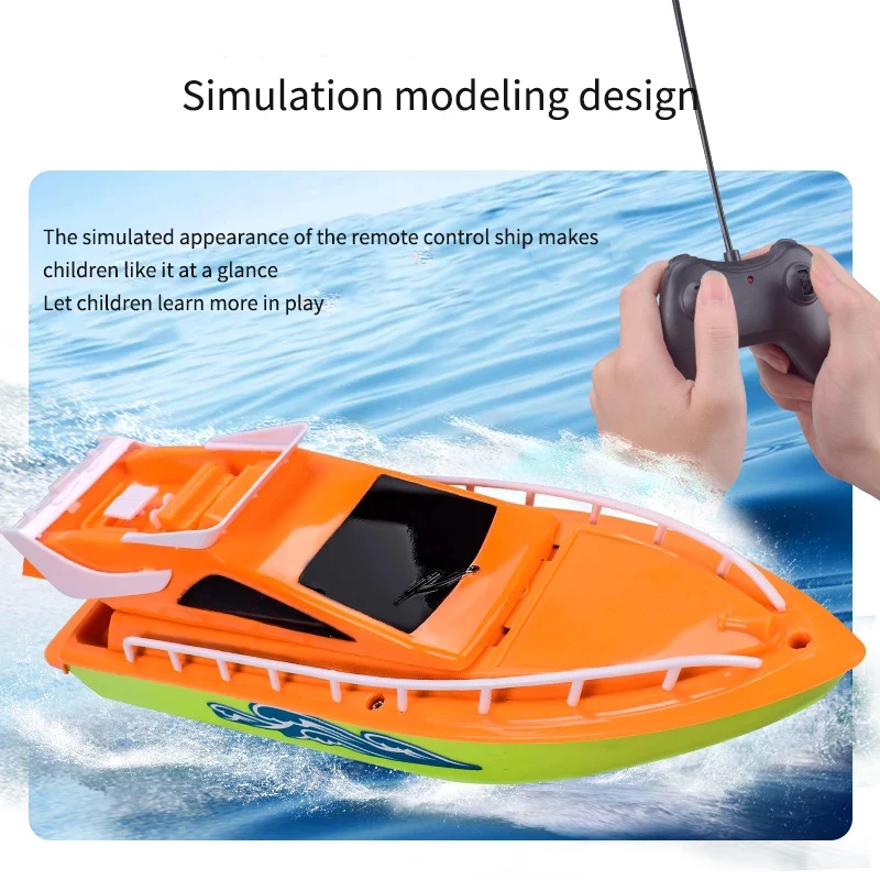 

Twin Motor High Speed Boat Remote Control Ship Toys Rechargeable Waterproof Electric RC Boat Airship for Kids Boy Children Gifts