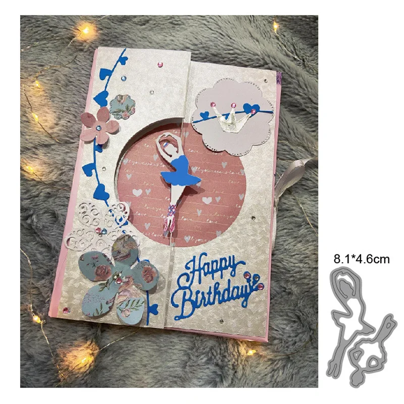 

Metal Cutting Dies Girl Dancing Ballet Stencil for DIY Scrapbooking Album Paper Cards Decorative Crafts Embossing Die Cuts