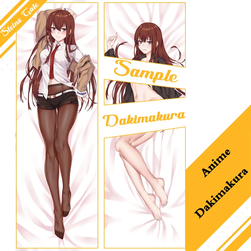

Anime Dakimakura Steins Gate Makise Kurisu Pillowcase Hugging Body Pillow Cover Full-Size Bed Cushion Pillow Case Home Decor