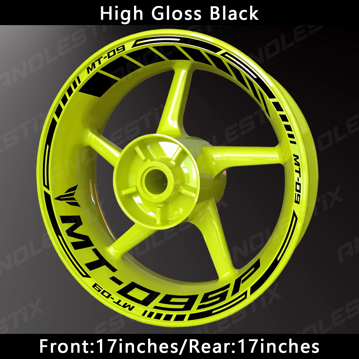 

AnoleStix светоотражающая наклейка на колесо мотоцикла, наклейка на ступицу, обод, полосатая лента для YAMAHA MT-09SP MT09SP