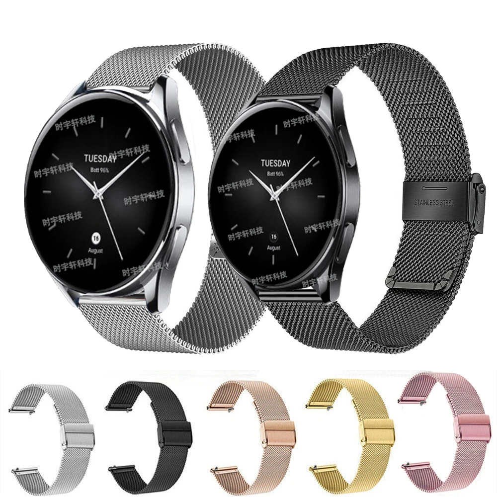 

22mm Milanese Strap For Xiaomi Watch S2 42mm 46mm Metal Sport Wrist Bracelet For Mi Watch Color 2/S1 Pro/Active Business Correa