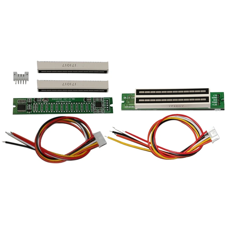 

Dual 12 Music Level Indicator LED Spectrum VU Meter Amplifier Lamps Light Speed Adjustable Board for MP3 DC 7-12V