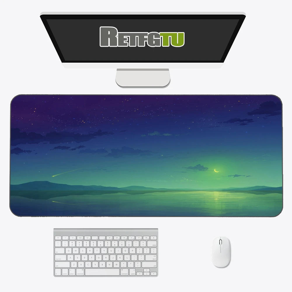 90x40cm mousepad for deep forest firewatch laptop gamer mousepad gaming mouse pad large locking edge keyboard 70x30 cm deak mat free global shipping