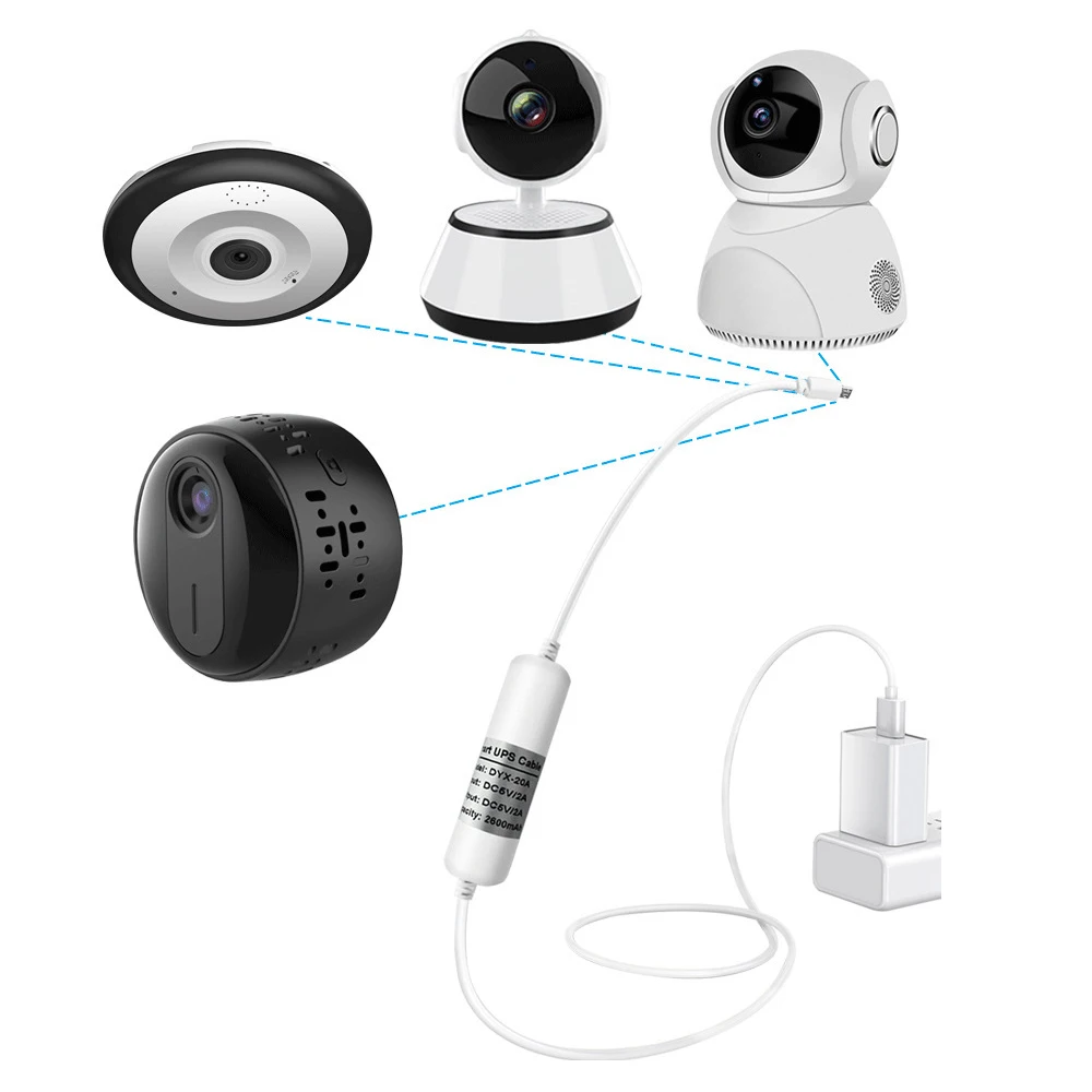 

Мини-Аккумулятор для резервного питания, постоянный ток 5 В, 2 А, источник бесперебойного питания, встроенный аккумулятор для камеры безопас...