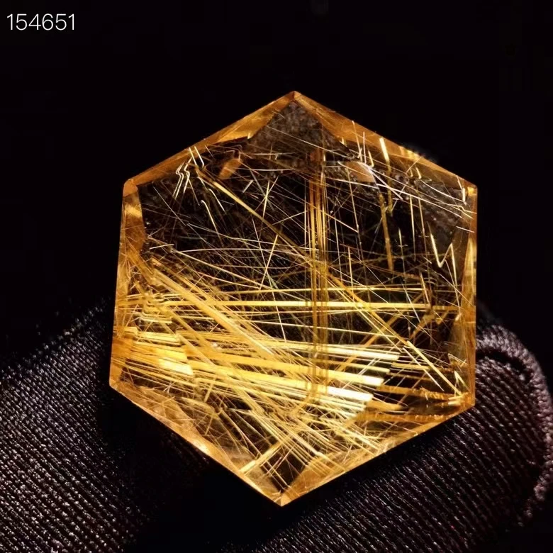 

Natural Gold Rutilated Quartz Pendant Necklace David of Star Rutilated Quartz 26.8*26.8*9mm Jewelry Women Men Brazil AAAAAAA