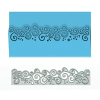 wave with bubble pattern metal die cuts for postcard handmade card edge border decorating scrapbooking paper cutting cutter