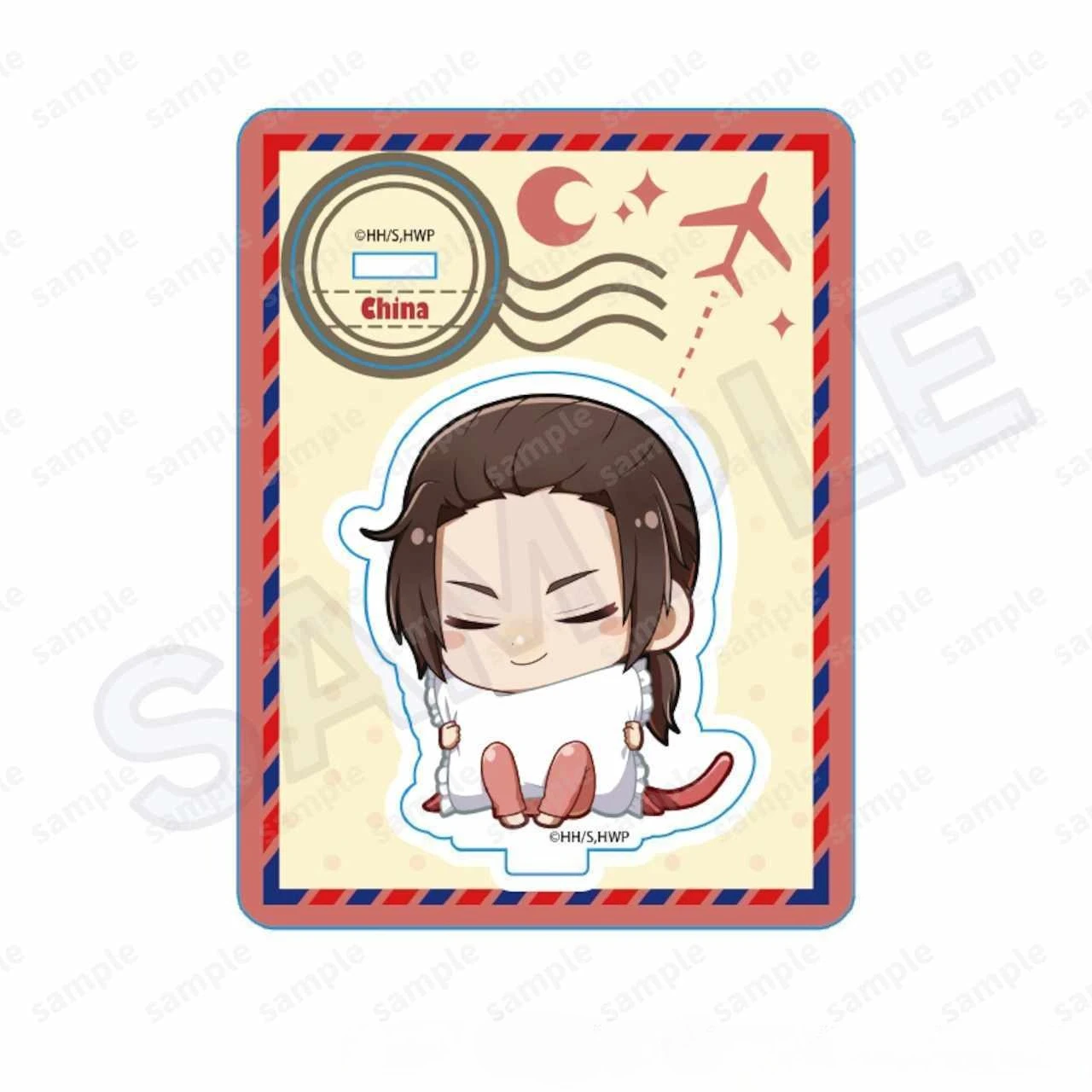 Фото Миниатюрная акриловая подставка Hetalia Q Version: спящий Альфред Ф. Джонс, с задней панелью, коллекционная аниме-фигурка, украшение для стола №5