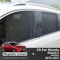 magnetic side window sunshade for mazda 6 wagon 2016 2021 car sun shade protector foldable window curtain sun visor shield