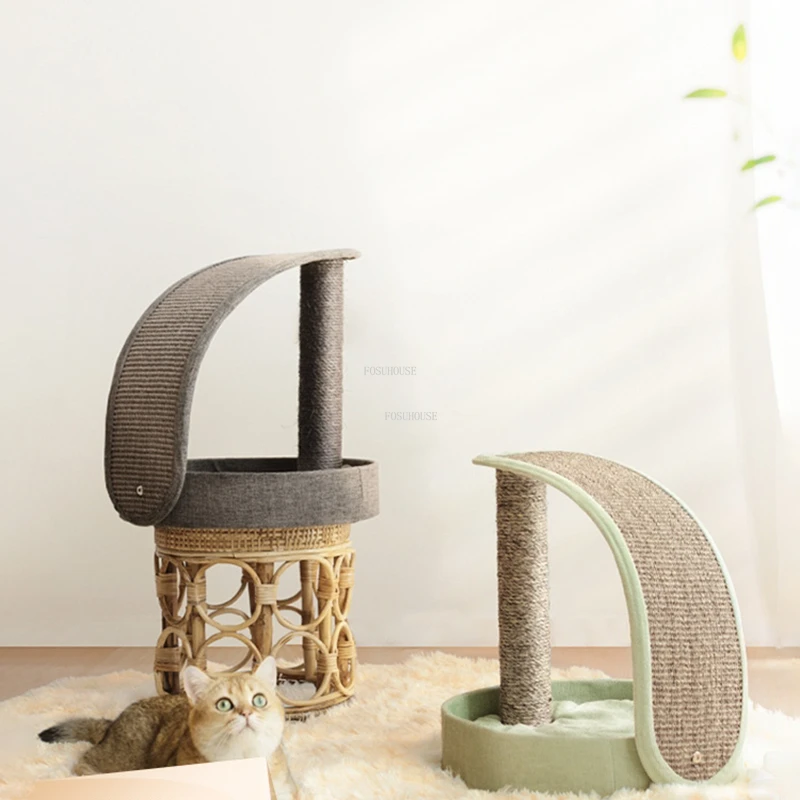 

Creative Sisal Cat Scratchers Cat Litter All-in-one Claw Grinder Cat Accessories Home Vertical Column Cat Climbing Frame Cat Toy