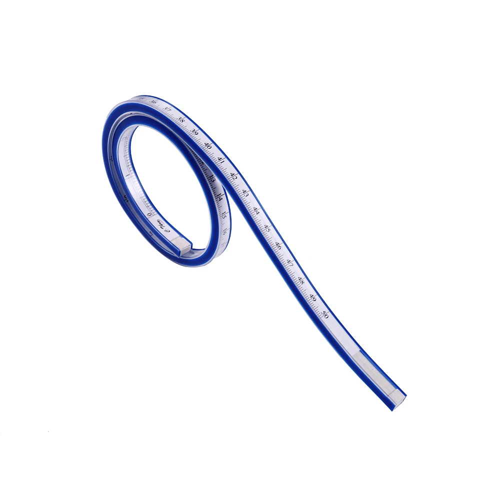 Измерительная лента гибкая кривая формы INNE 40/50 см "Змея" для черчения, мягкая для рисования, для определения размеров при пошиве одежды, для квилтинга и шитья, аксессуары.