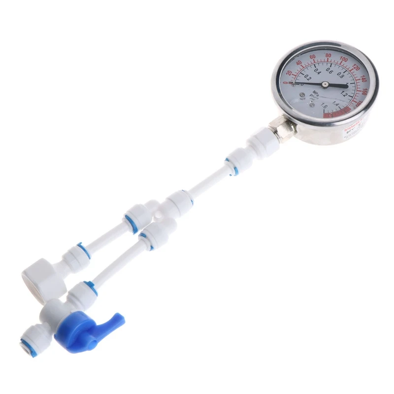 

2 in1 Professional Water Purifier Tap Pipes Pressure Gauge Test Meter 0-1.6MPA Anti-vibration Drop Shipping