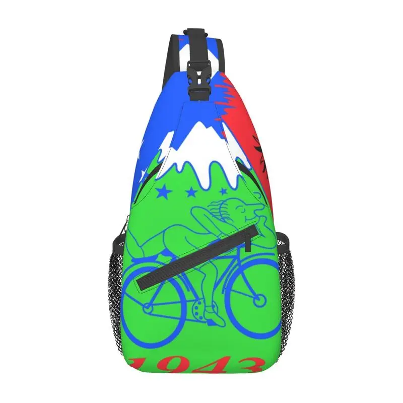 

Cool Albert Hofmann Bicycle Day Sling Bags for Traveling Men LSD Acid Blotter Crossbody Chest Backpack Shoulder Daypack
