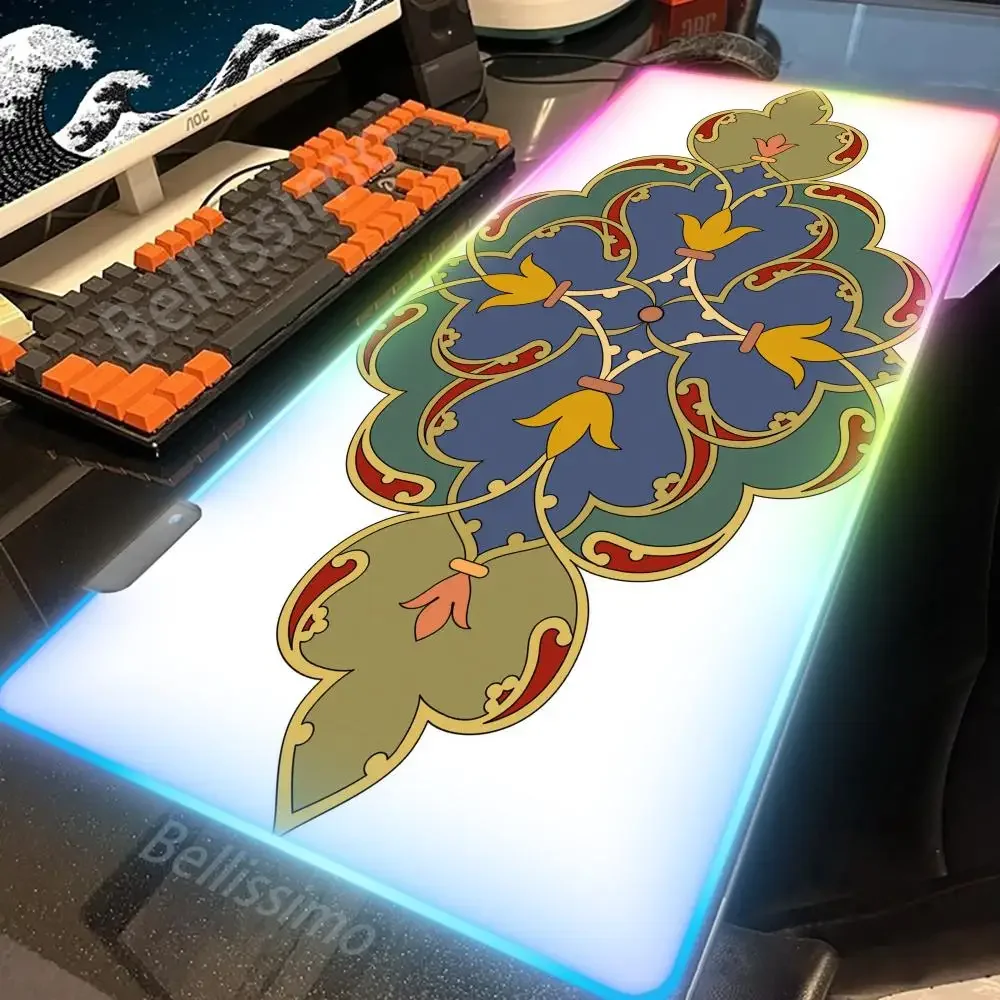 RGB Противоскользящий большой красивый персидский коврик дизайн клавиатура мышь