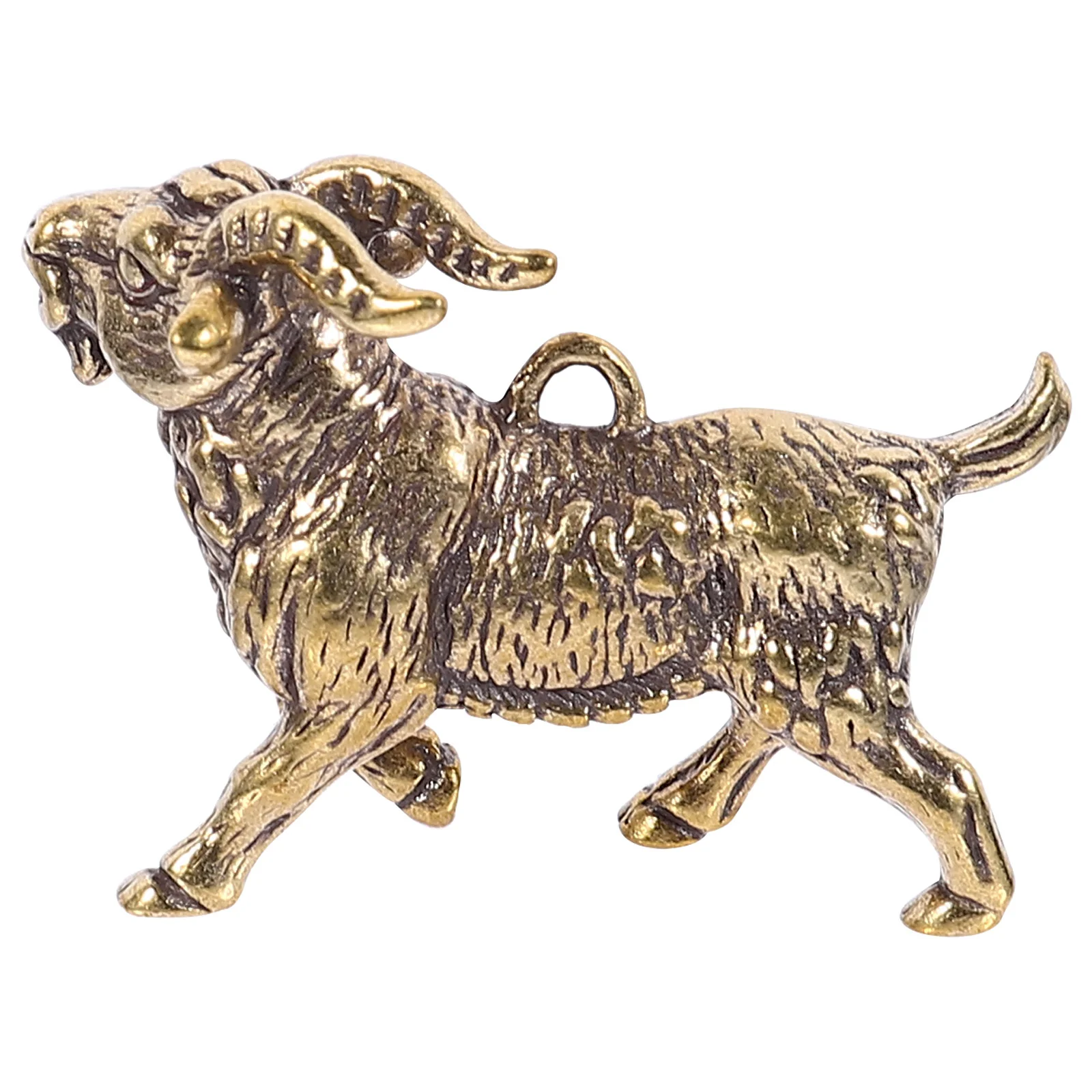 

Charm Keychain Charms Hanging Goat Jewelrypendant Brass Shui Feng Diy Bead Making Decorativesculptures Statues Keyring Car
