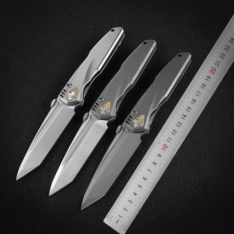 

DISTRICT 9 Freedom Folding Knife 20CV Blade Titanium Handle Camping Hunting Outdoor Survival Knives EDC Tools