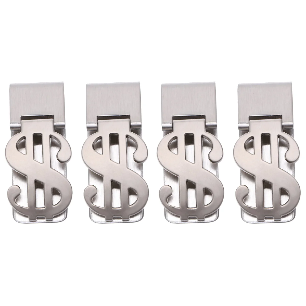 

4 шт., мужские кошельки из нержавеющей стали