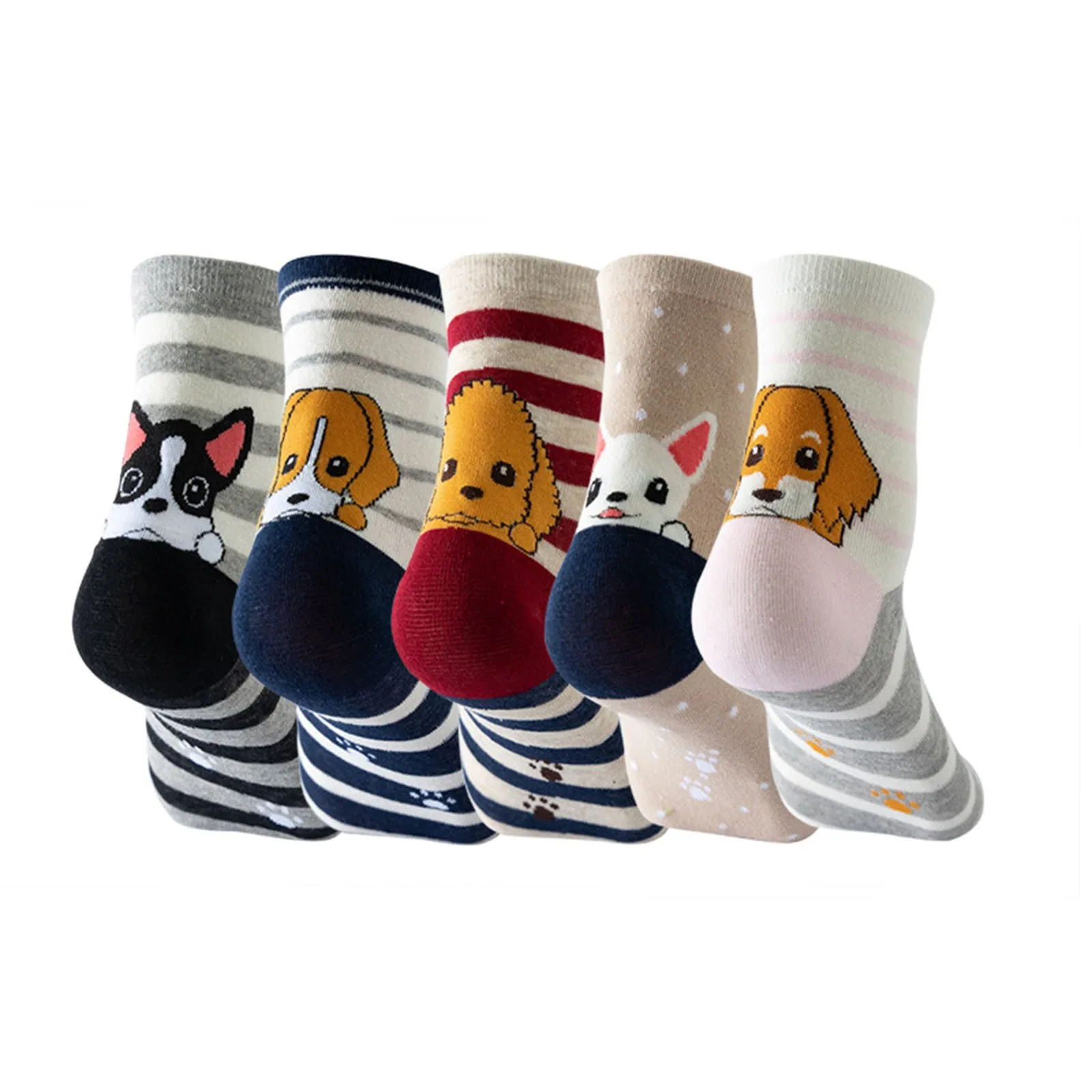 

5pair/lot Stripe Sport-Socks Sock Animal Cotton Breathable Hosiery Comfort Men Cute Women Leisure Outdoor Cartoon Calcetines