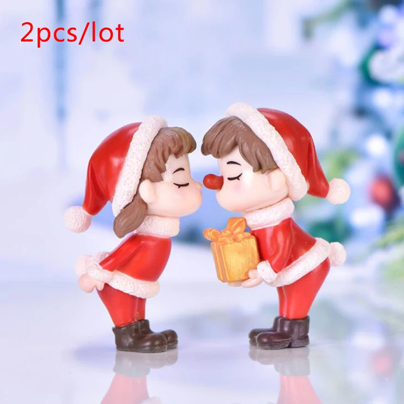 

2pcs Mini Couple Figures Sweety Lovers Couple Ornament For Garden Figurines Miniature Home Decoration