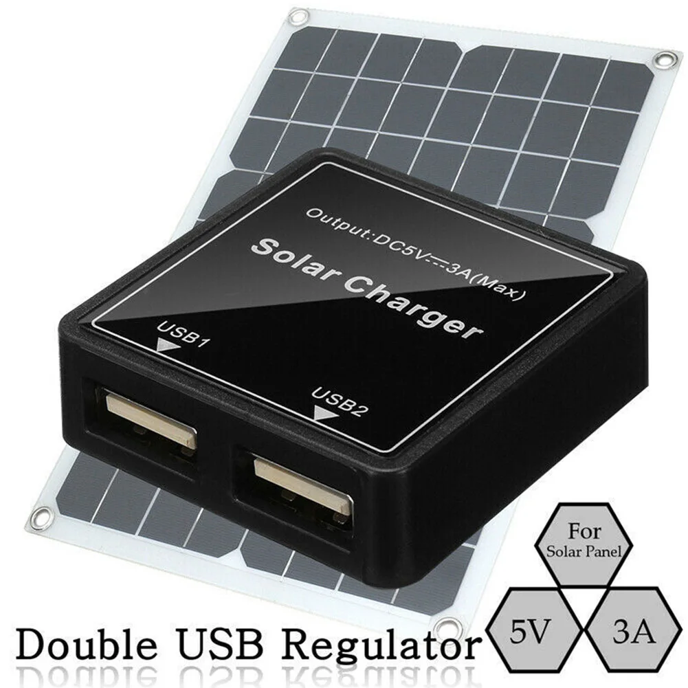 Комплект зарядного устройства для солнечного контроллера двойной USB-регулятор 1