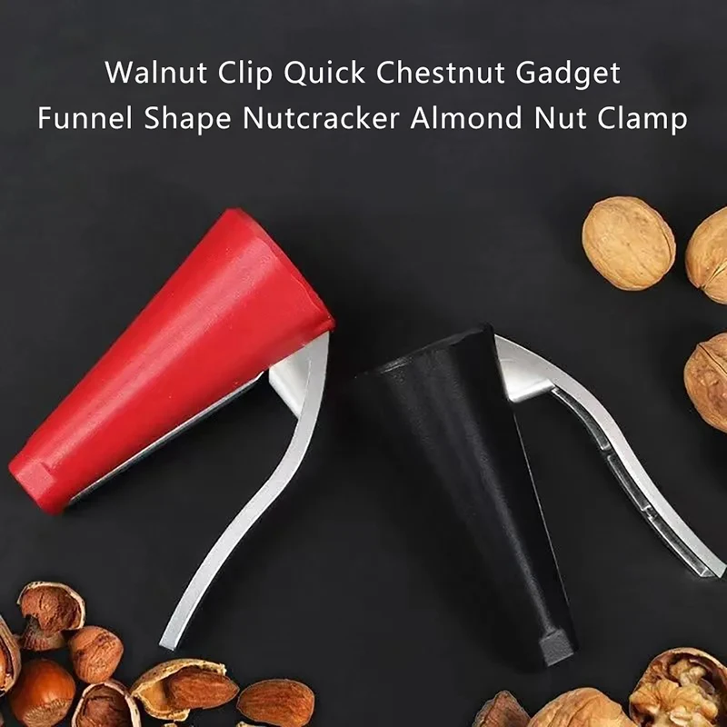 

Funnel Nutcracker Kitchen Novel Kitchen Accessories Walnut Opener Pliers to Open Walnuts Gadget Hazelnut Clip Nut Tongs Sheller