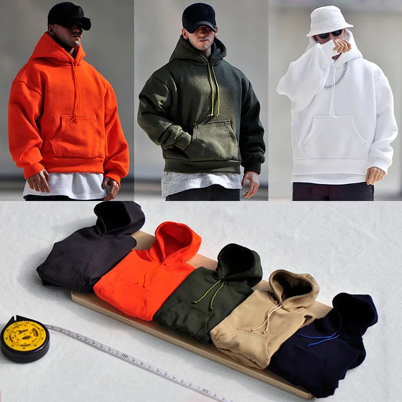 

1/6 Male Figure Accessory Loose Oversize Hoodies Pullover Sweatshirt Pant T shirt Clothes Model for 12 inches M35 Strong Body