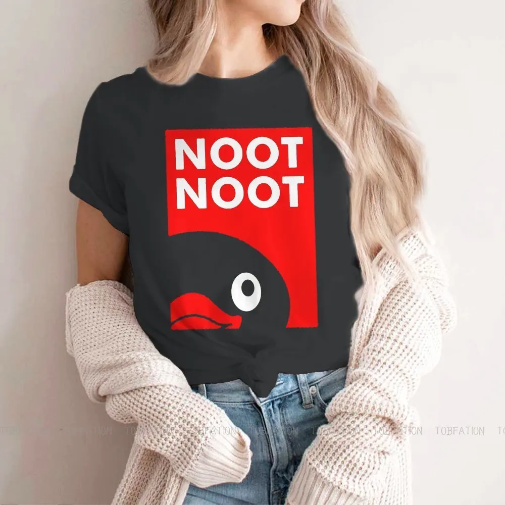 

Noot Essential Round Collar TShirt Penguin Animation Funny Fabric Classic T Shirt Girl Tops Individuality Fluffy Big Sale