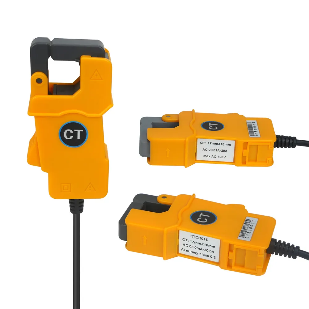 ETCR015 Высокоточный зажим Датчик тока утечки Фазовая мощность Энергия Коэффициент