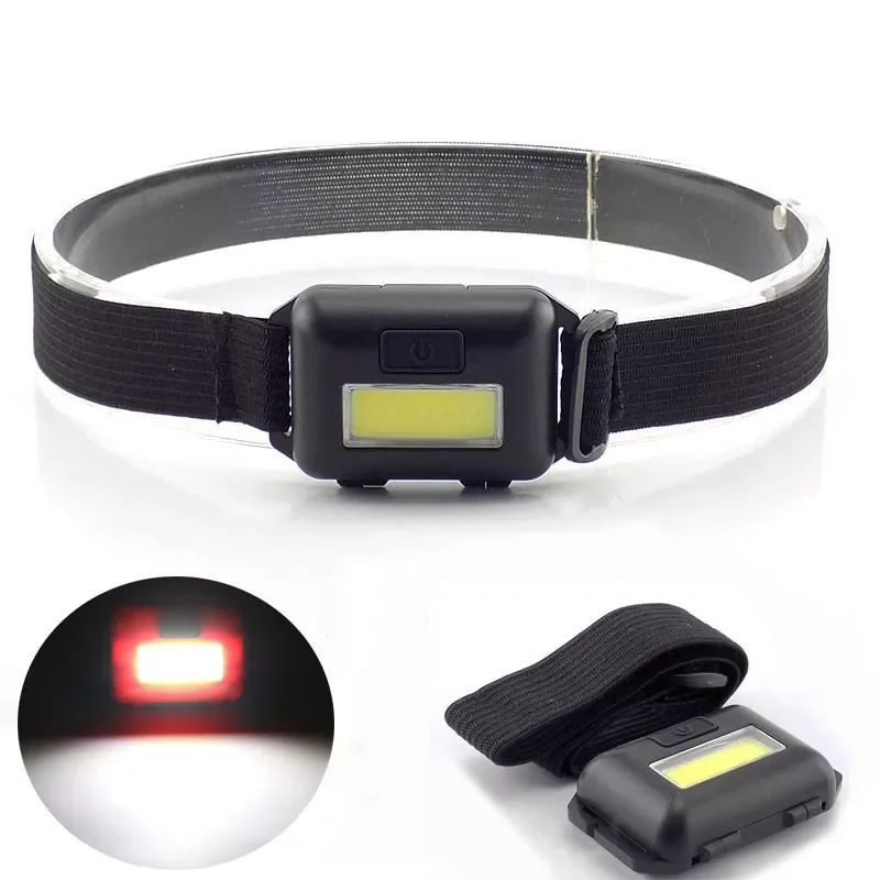 

NEW2022 Head Lamp COB LED Headlamp Light Flashlight Lantern Lamp Mini Head Torch Lampe Frontale Small Headlight Flash Light AAA